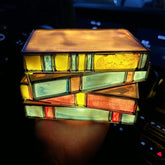 Stained Resin Stacked Books Lamp